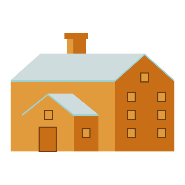 卡通设计的西洋房剪贴画图片下载