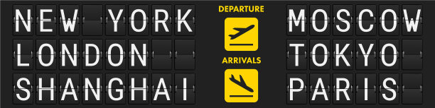 机场机械记分牌翻转离场图片下载