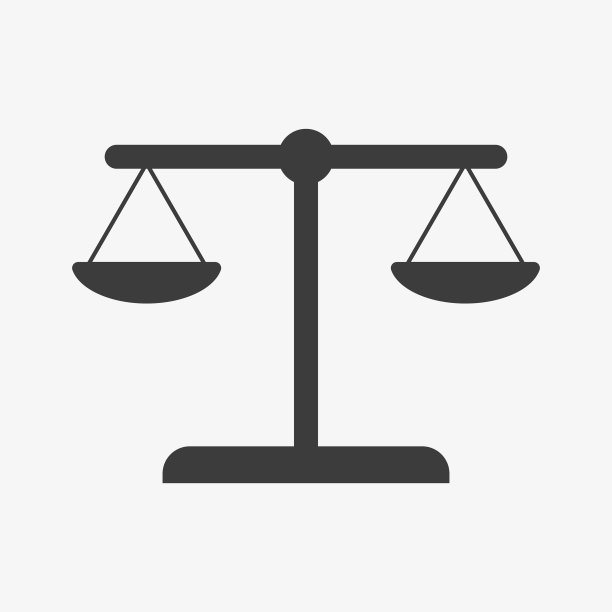 白色背景上的天秤座平衡图标图片下载