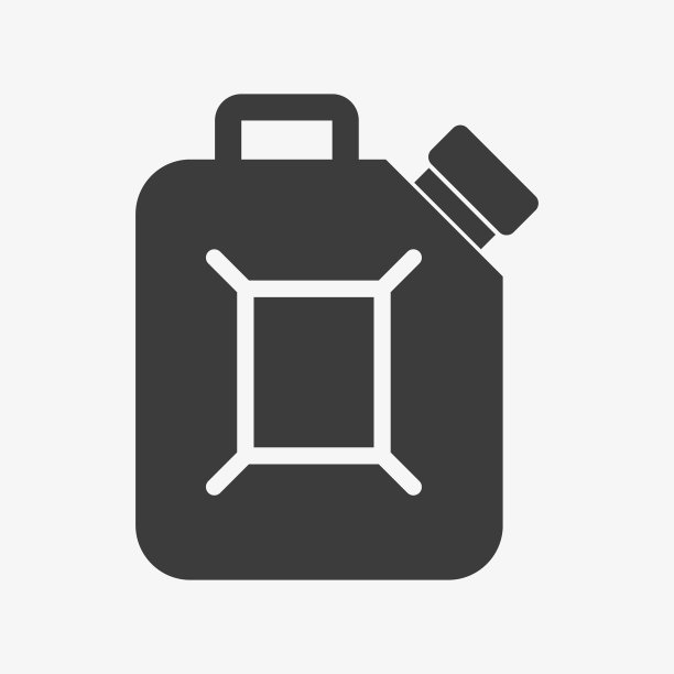 白色背景上的油桶图标图片下载