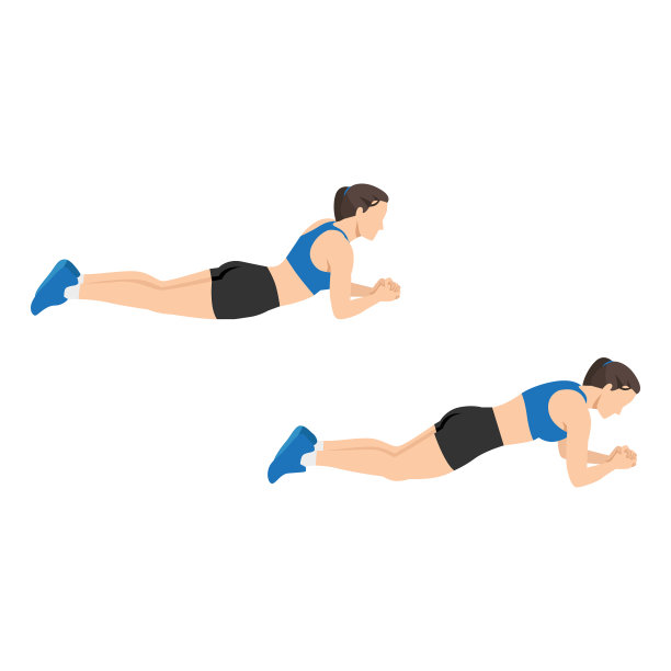 做腹桥运动的女人图片下载