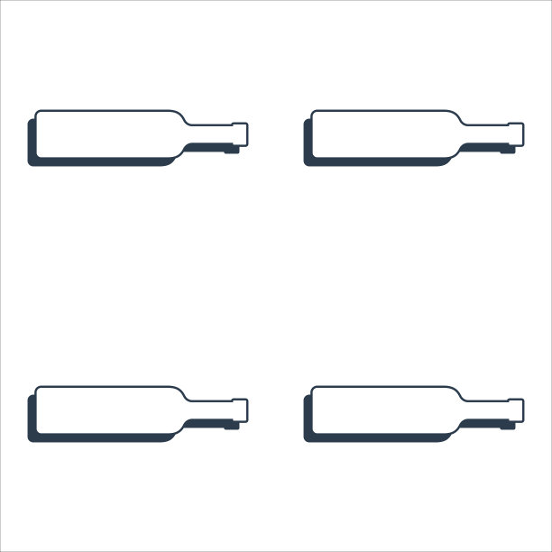 伏特加酒瓶无缝图案线条艺术风格图片下载