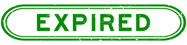 Grunge绿色过期字橡胶印章上图片下载