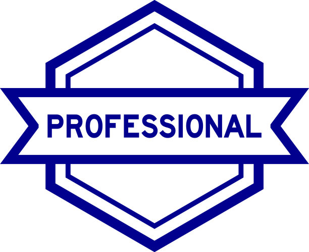 复古蓝色六边形带字标签横幅图片下载