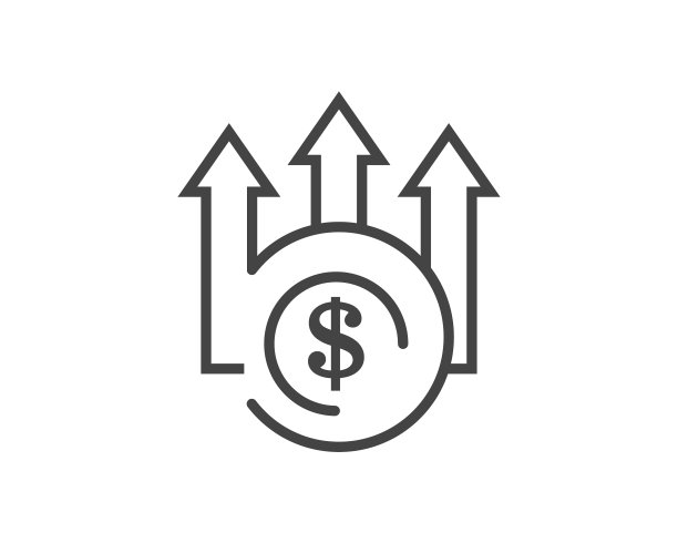 白色背景上的金钱收入图标图片下载