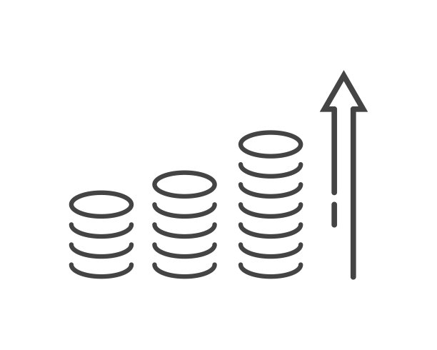 白色背景上的金钱收入图标图片下载