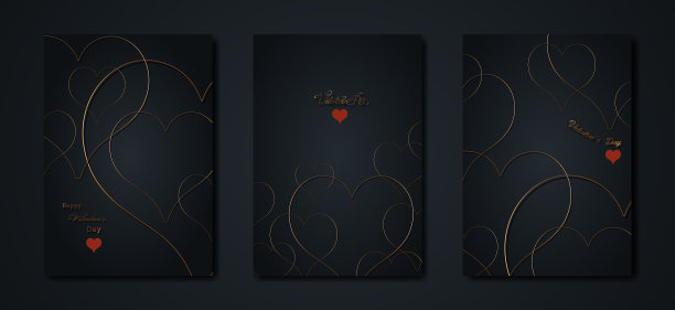 情人节快乐设置黑金卡图片下载