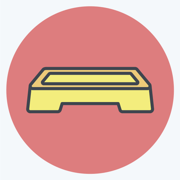 健美操站图标时髦的颜色伴侣的风格图片下载