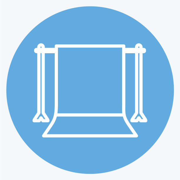 背部站立图标在时尚的蓝色眼睛的风格图片下载