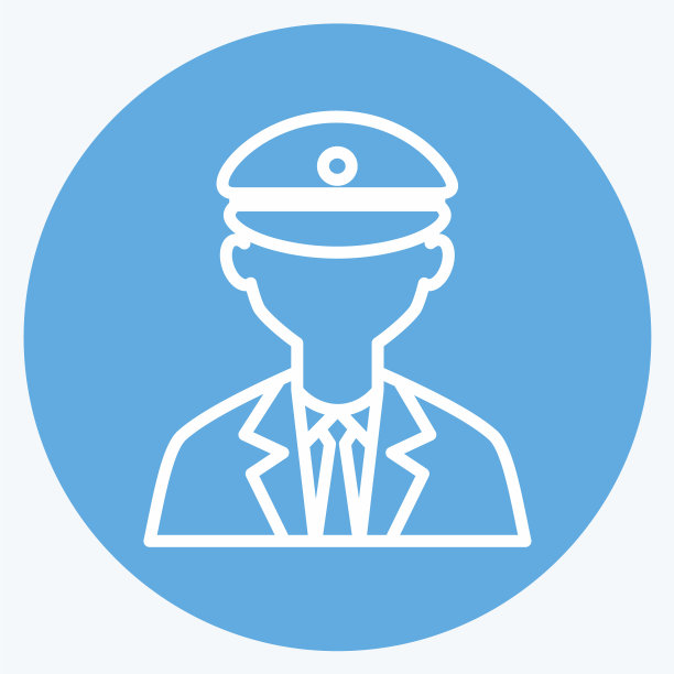 出租车司机图标时髦的蓝色眼睛的风格图片下载