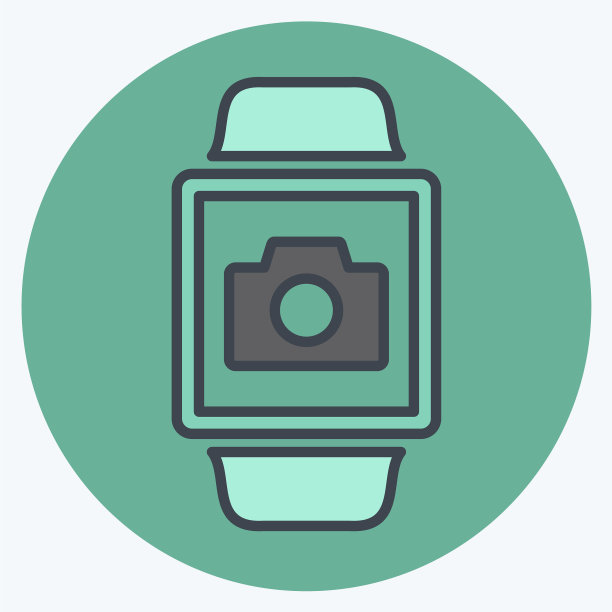 相机应用程序图标时髦的颜色mate风格图片下载