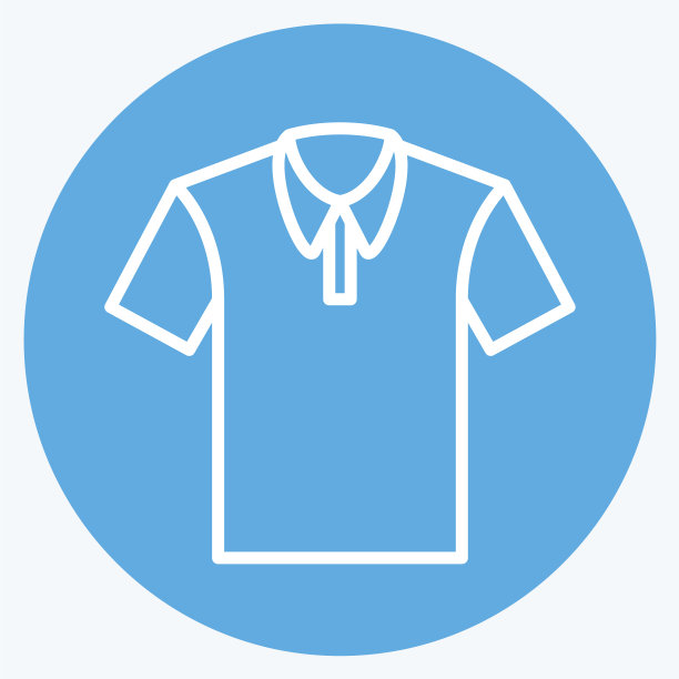 休闲衬衫图标在时尚的蓝色眼睛的风格图片下载