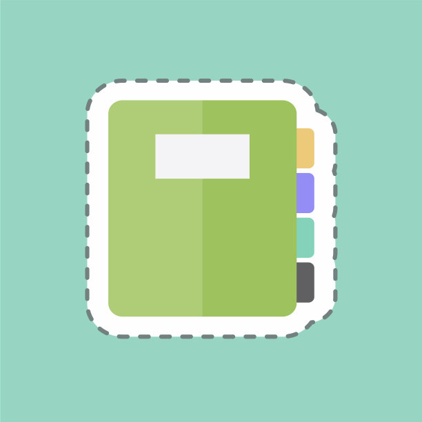 日记贴纸在潮流线剪孤立的蓝色图片下载