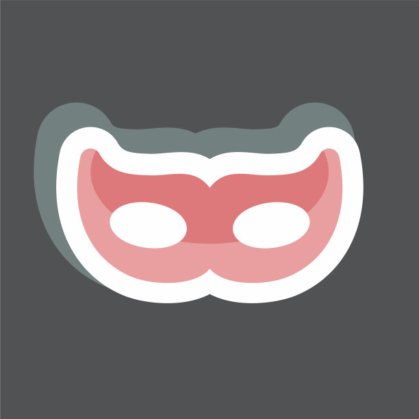 眼罩贴纸在时尚孤立上黑色图片下载