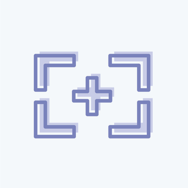 集中我的图标在时尚的两种色调的风格孤立上图片下载