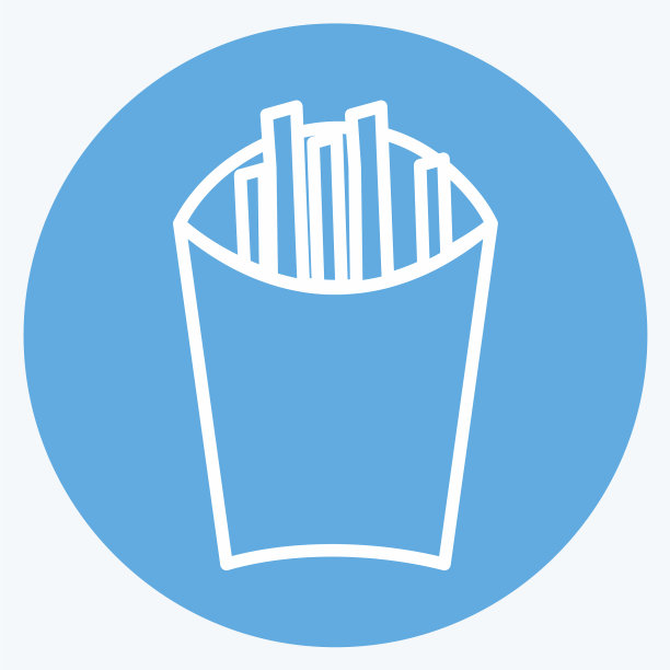 炸薯条象征着时尚的蓝眼睛风格图片下载