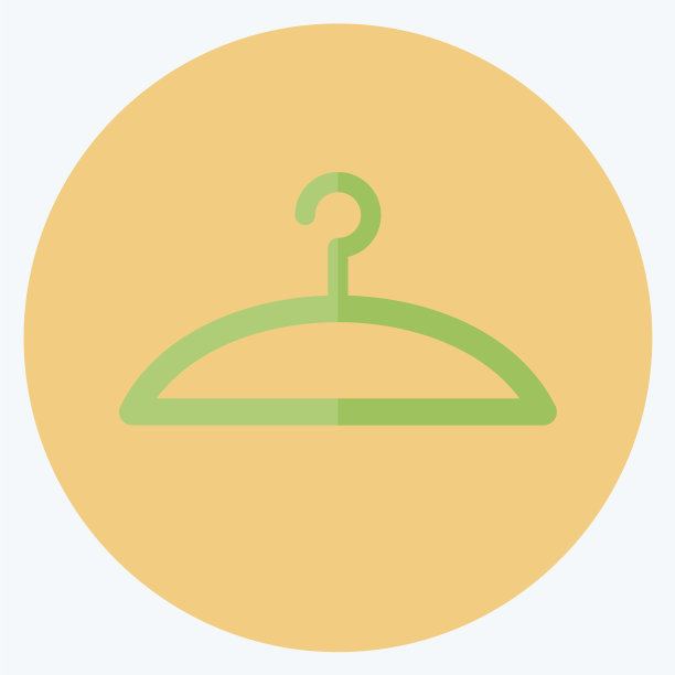衣架图标在时尚的平面风格孤立上软图片下载