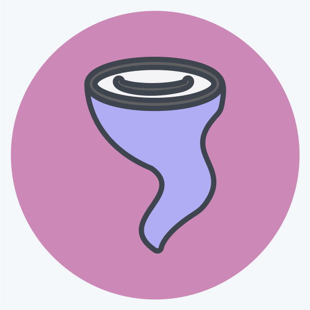 飓风图标在时尚的颜色伴侣的风格图片下载