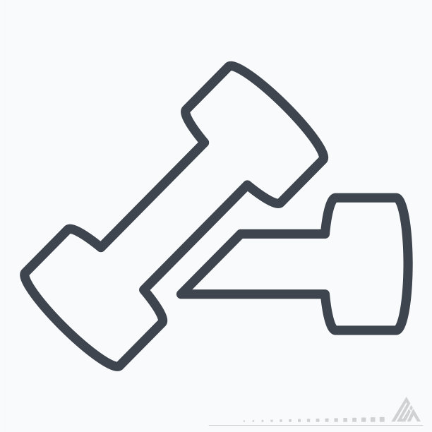 图标杠铃线风格图片下载