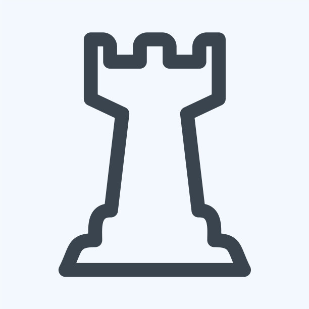 图标国际象棋4行样式简单的可编辑笔画图片下载