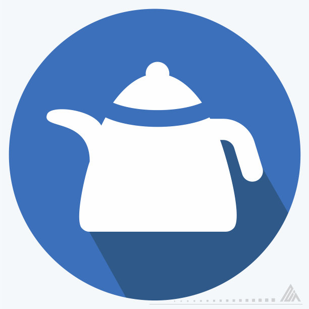 图标咖啡瓶-长影子风格图片下载