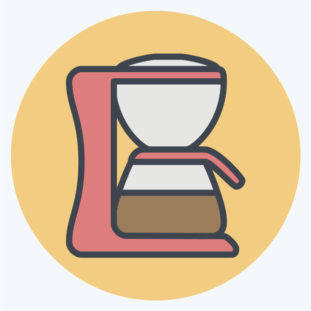 图标咖啡机-颜色搭档风格-简约图片下载