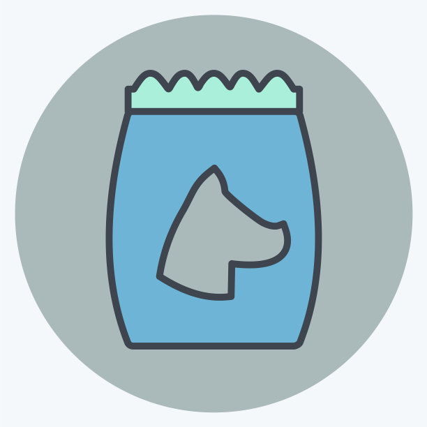 图标狗粮二色伴侣风格-简单图片下载