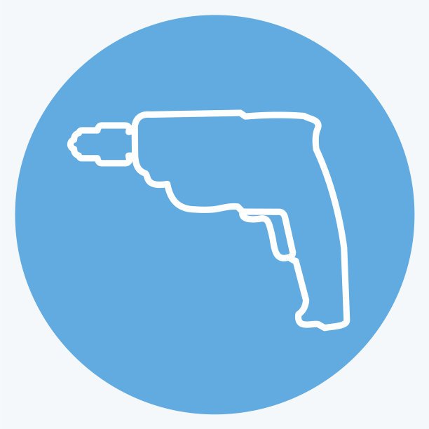 图标钻床-蓝色眼睛风格-简单图片下载