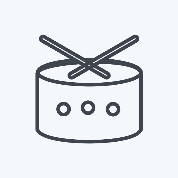 图标鼓-线风格-简单图片下载