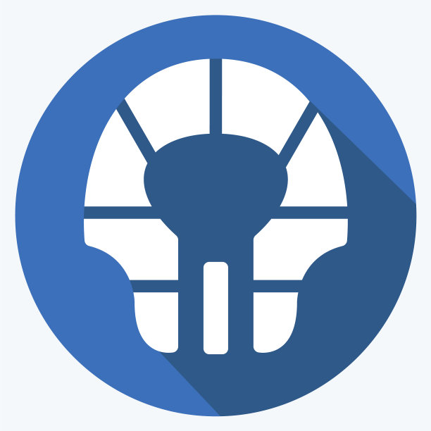 图标埃及脸-长阴影风格-简单图片下载