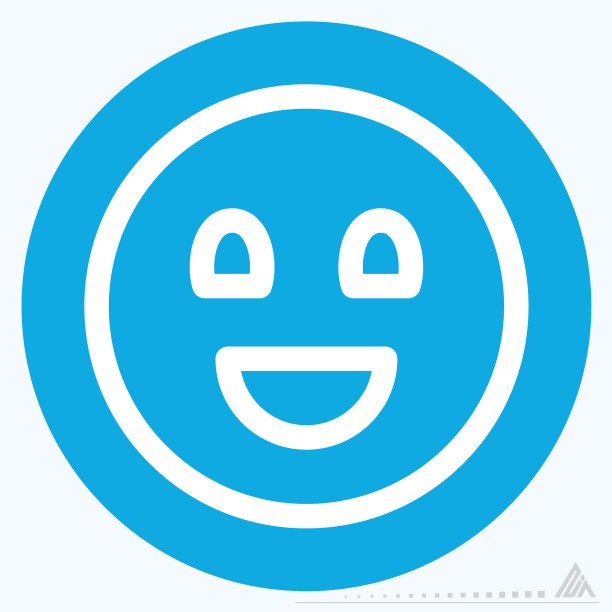 图标表情快乐-蓝色眼睛风格图片下载
