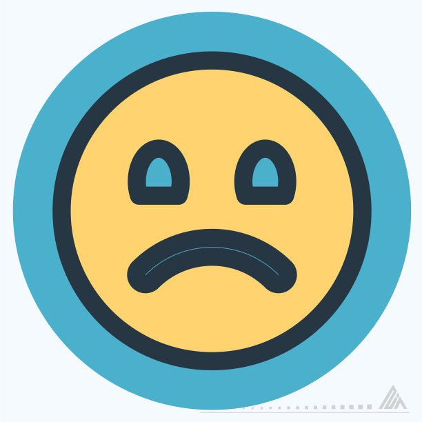 图标悲伤表情2色搭配风格图片下载