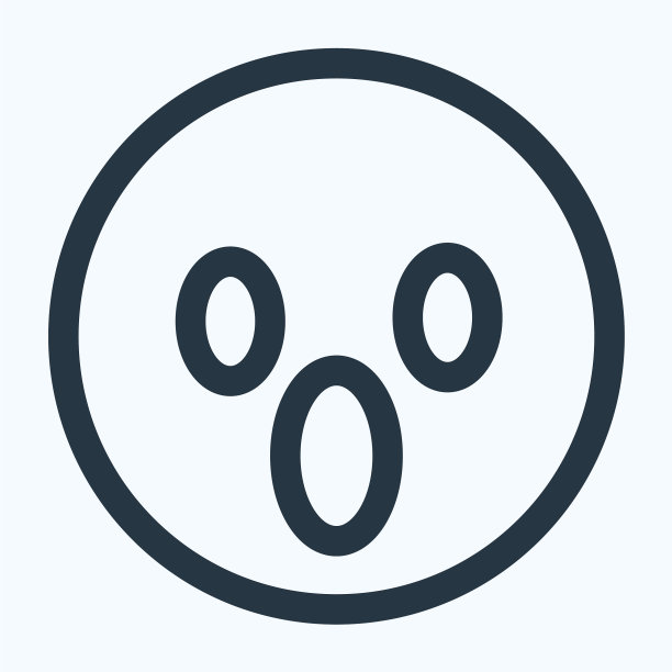 图标表情害怕线风格图片下载