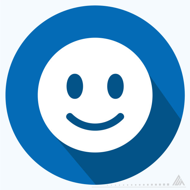 图标表情微笑-长阴影风格图片下载