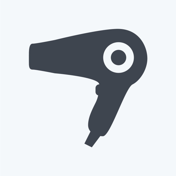 图标电吹风-字形风格-简单的编辑图片下载