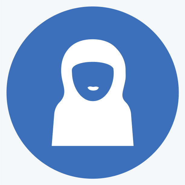 图标伊斯兰女子-长影子风格-简单图片下载