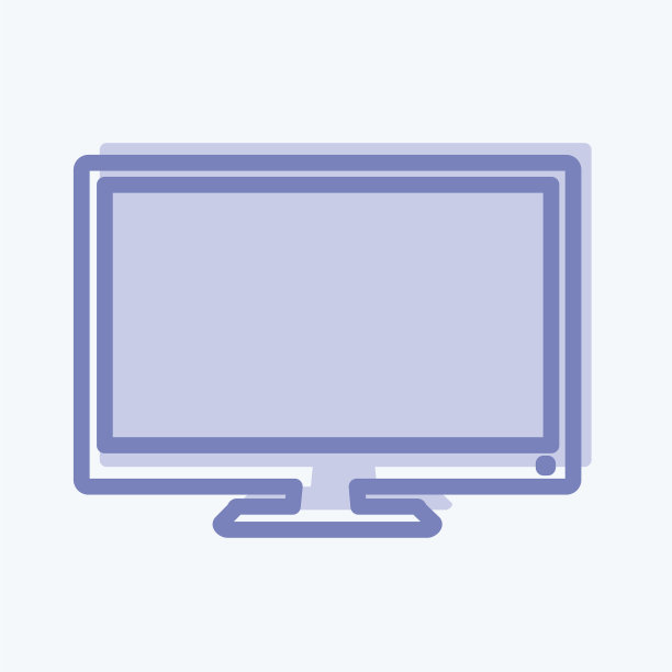 图标液晶显示屏-双色调风格-简单图片下载