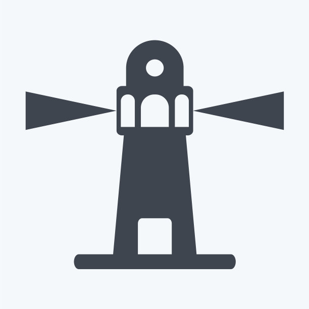 图标灯塔I -字形风格-简单的可编辑图片下载