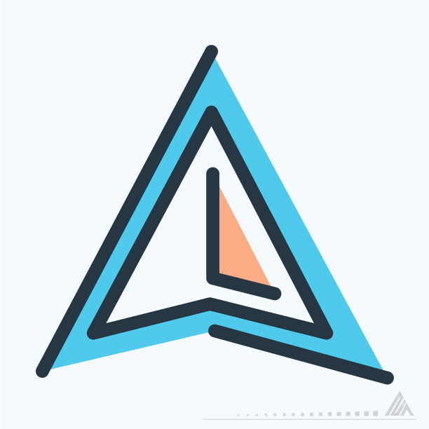 图标定位-彩色线切割风格图片下载