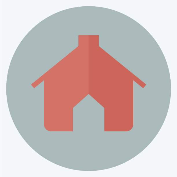 图标宠物房子-平坦的风格-简单的编辑图片下载