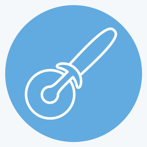 图标披萨刀-蓝色眼睛风格-简单图片下载