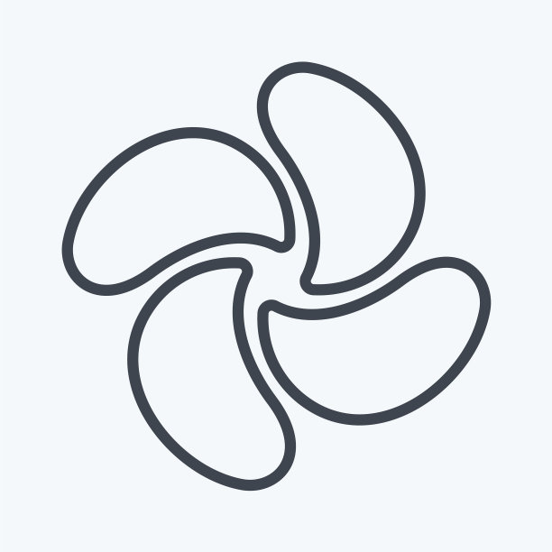 图标螺旋桨-线风格-简单的编辑图片下载