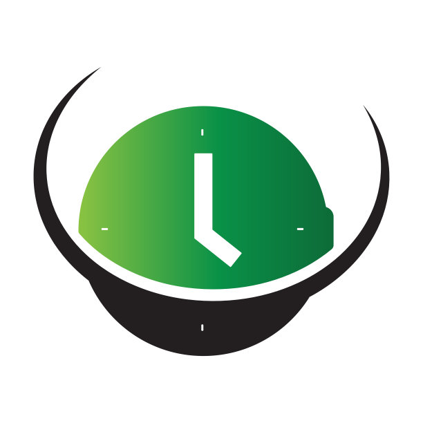 简单的数字时钟图标矢量标志图片下载