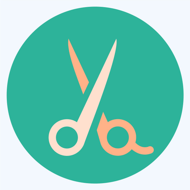 图标剪刀-平的风格图片下载