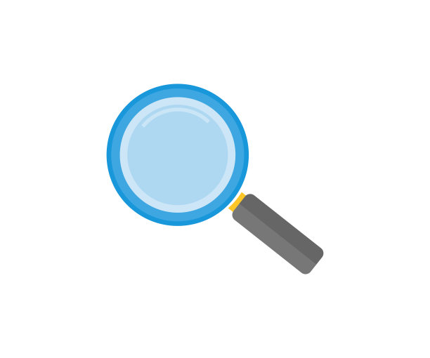 放大镜仪器，放大符号。玻璃，放大镜或放大镜标志，搜索孤立的白色背景矢量设计和插图。图片下载