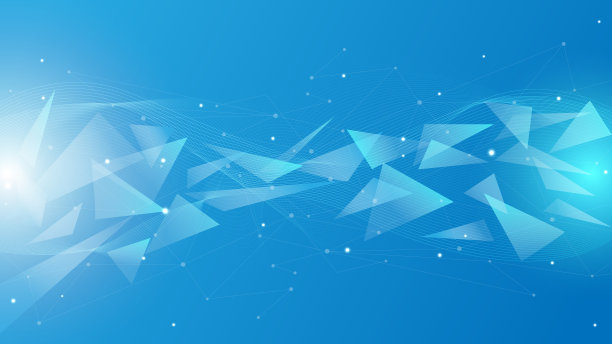 颗粒液体动态流动。摘要多边形空间。背景与连接的点和线。闪闪发光的灰尘。为您的设计图形概念。蓝色背景图片下载