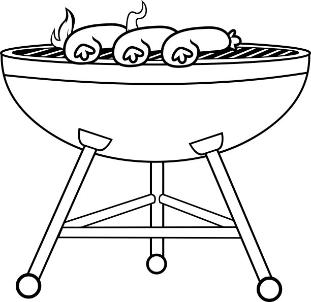 概述卡通烧烤与烤香肠图片下载