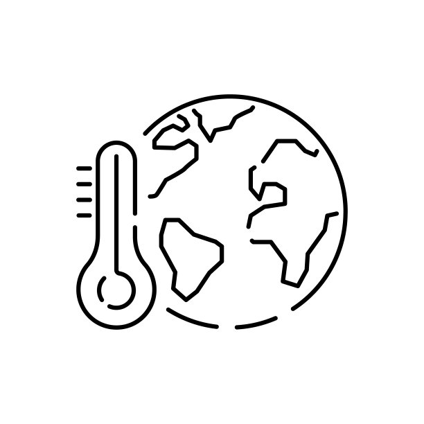 干旱。渴。干裂的植物或土壤全球灾难。饥荒。气候变化矢量线图标图片下载