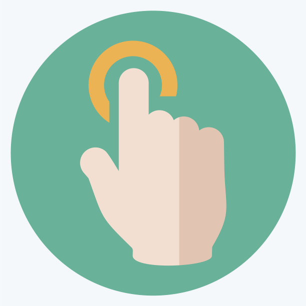 图标点击-平面风格-简单的可编辑笔画图片下载