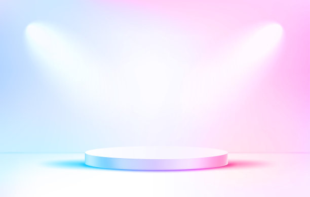 全息空工作室有两个投影仪。三维向量展示图片下载